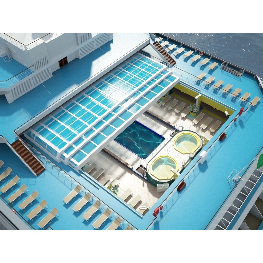 Costa Concordia 3D Model – High Poly Cruise Ship, FBX, OBJ - View 11