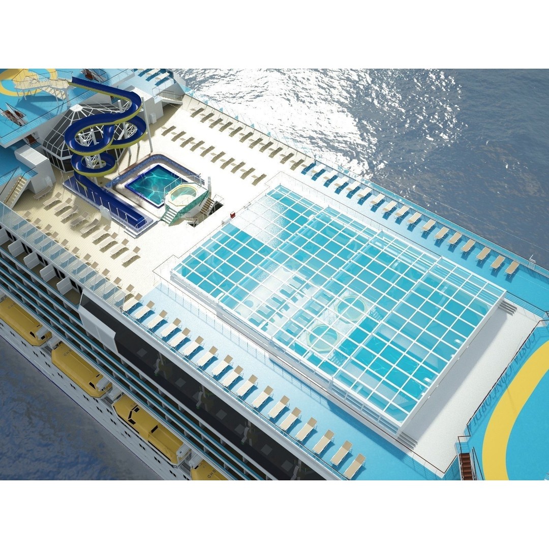 Costa Concordia 3D Model – High Poly Cruise Ship, FBX, OBJ - View 12