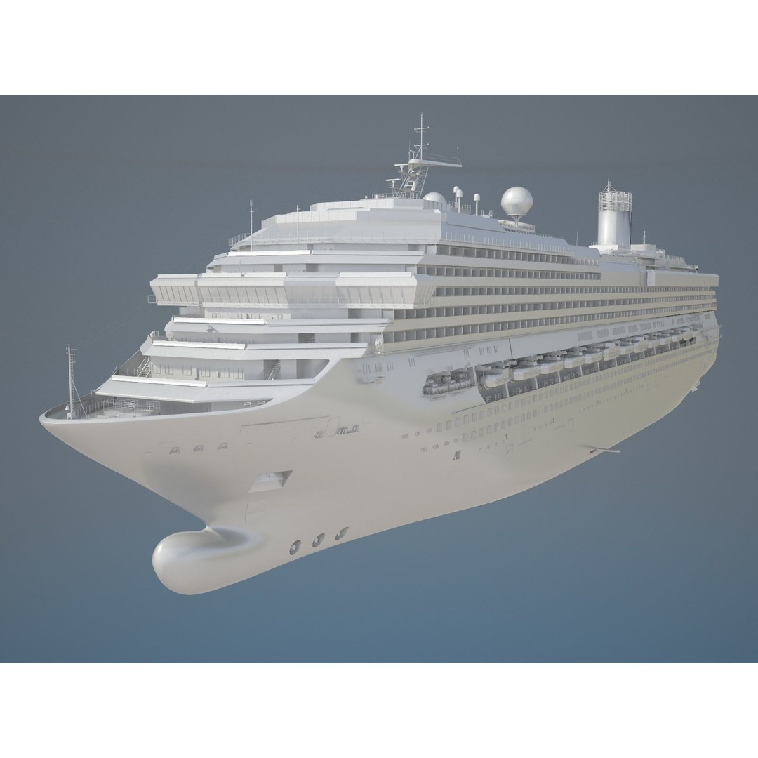 Costa Concordia 3D Model – High Poly Cruise Ship, FBX, OBJ - View 16
