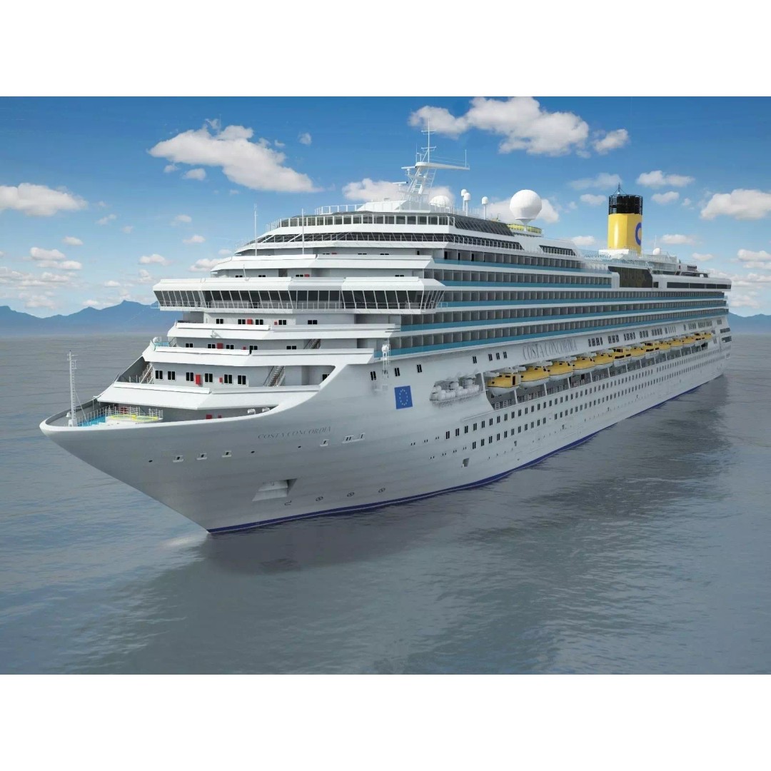 Costa Concordia 3D Model – High Poly Cruise Ship, FBX, OBJ - View 2