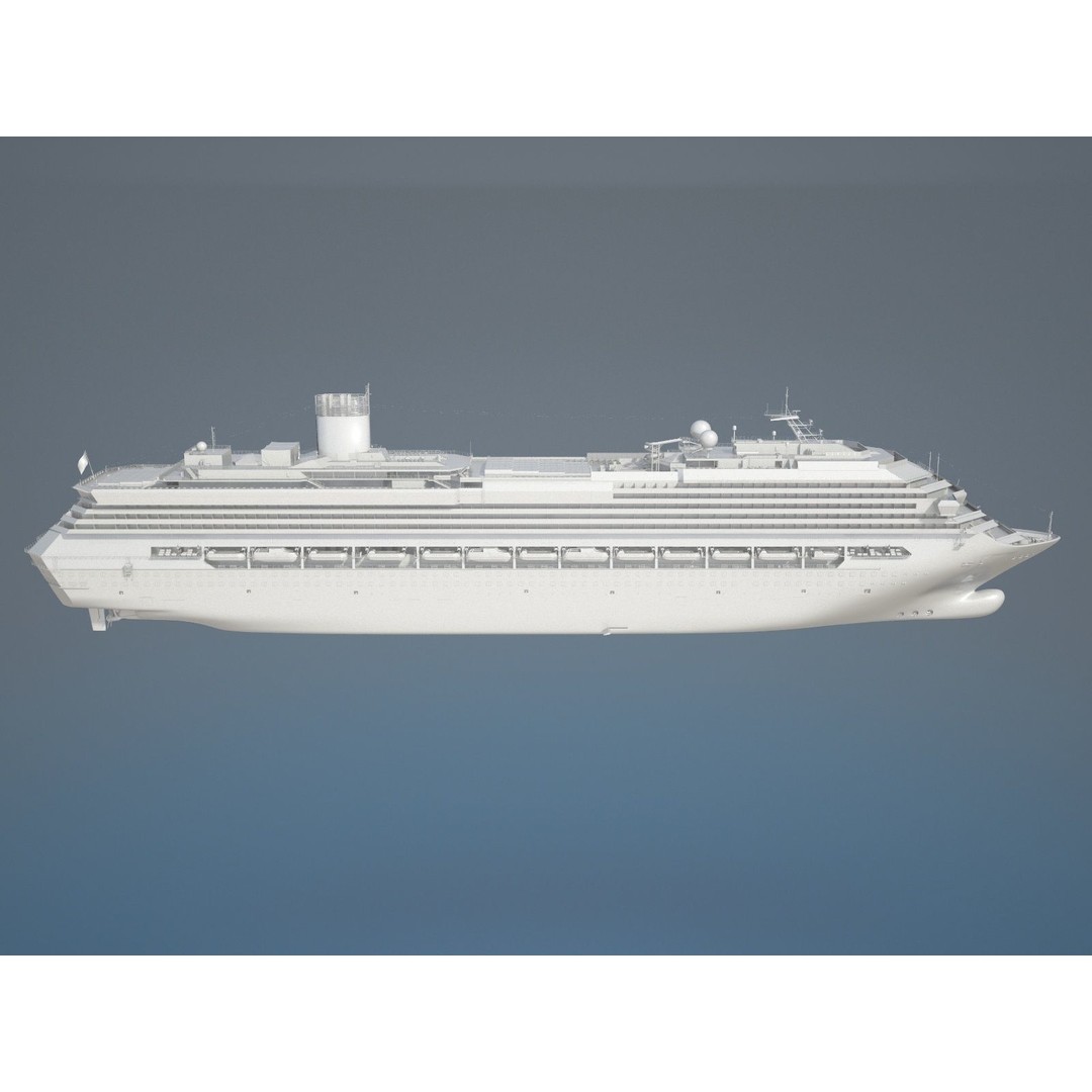 Costa Concordia 3D Model – High Poly Cruise Ship, FBX, OBJ - View 20