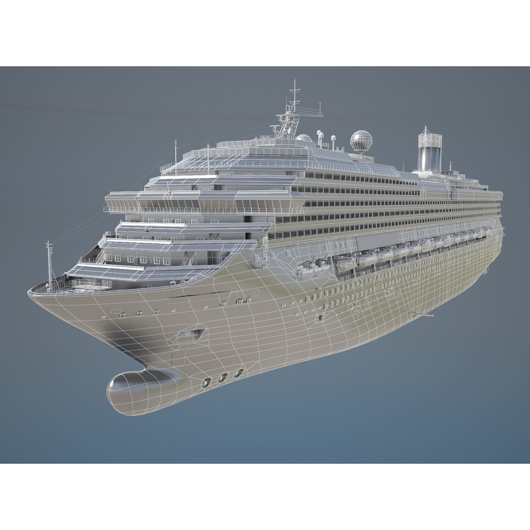 Costa Concordia 3D Model – High Poly Cruise Ship, FBX, OBJ - View 21