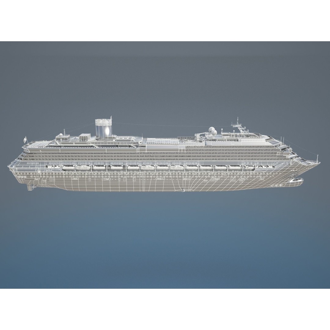 Costa Concordia 3D Model – High Poly Cruise Ship, FBX, OBJ - View 22