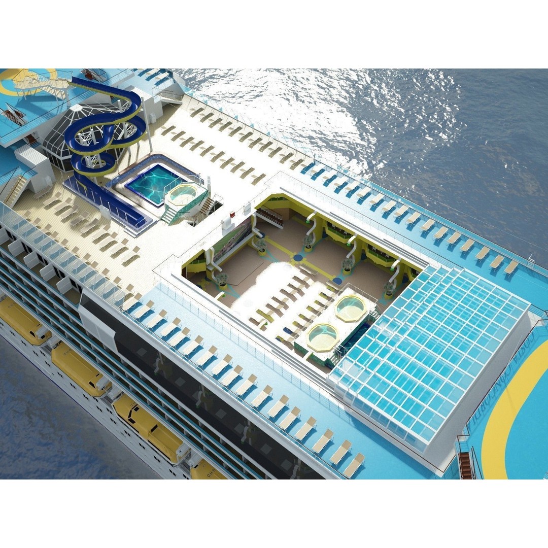 Costa Concordia 3D Model – High Poly Cruise Ship, FBX, OBJ - View 9