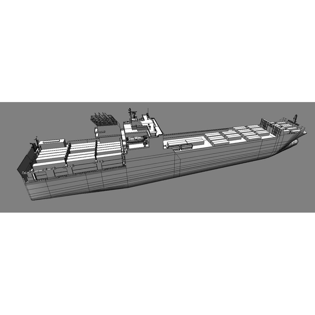 RORO Ferry 3D Model – Low Poly Industrial Watercraft, FBX, Unity - View 8