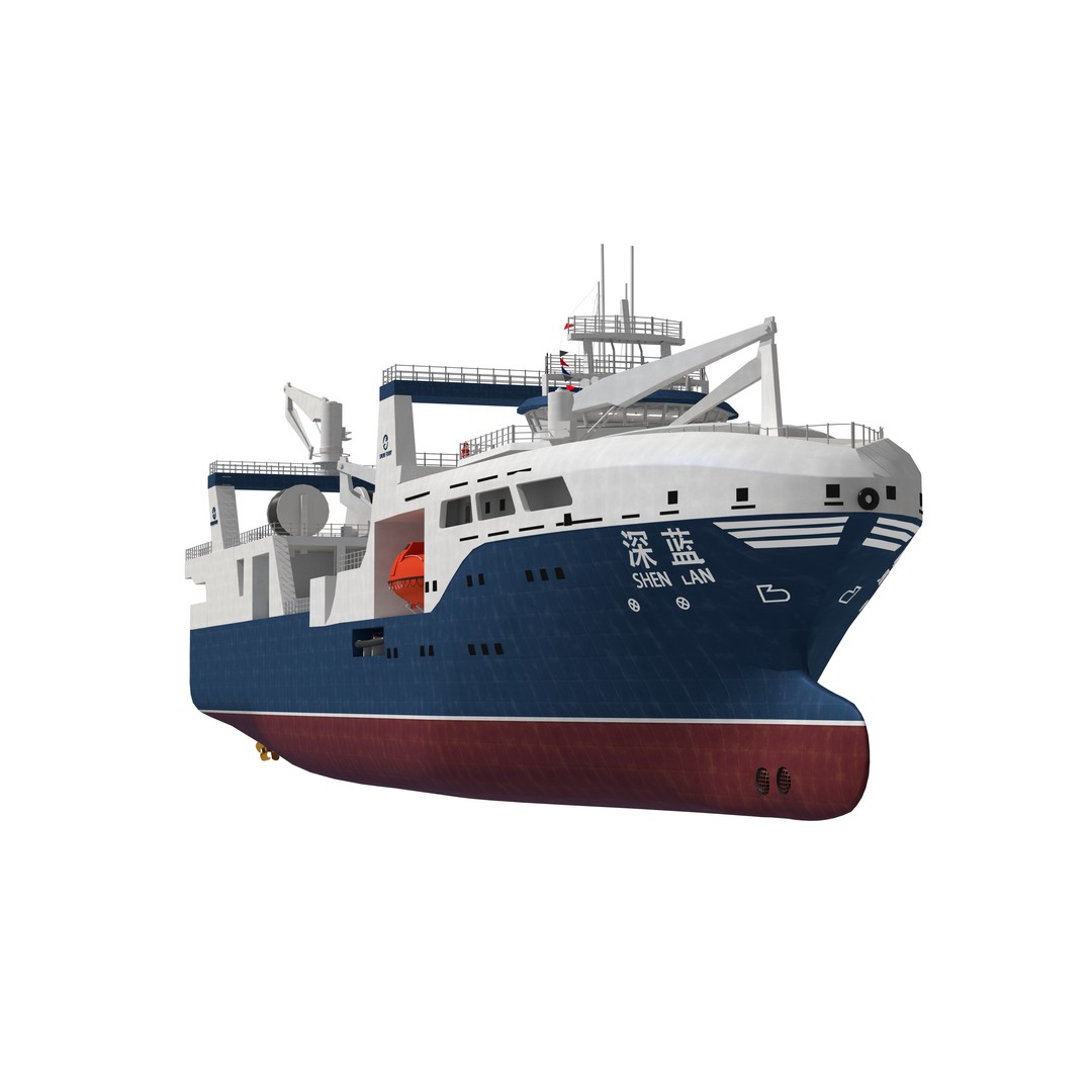 Deep Blue 3D Model – Fishing and Processing Vessel, OBJ, FBX - View 15