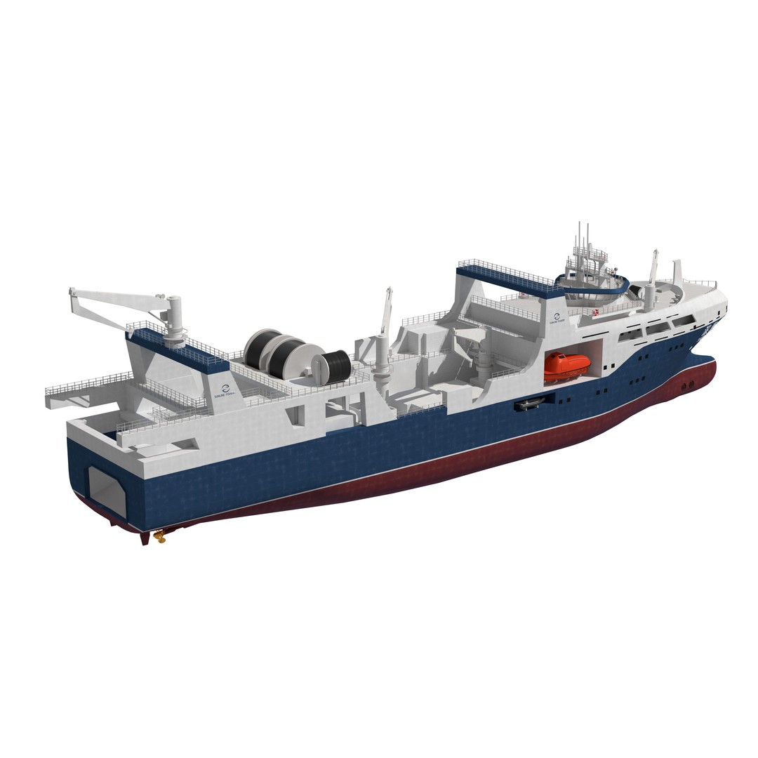 Deep Blue 3D Model – Fishing and Processing Vessel, OBJ, FBX - View 17