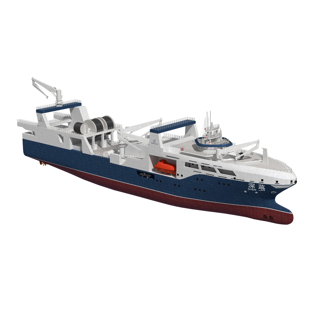 Deep Blue 3D Model – Fishing and Processing Vessel, OBJ, FBX - View 18
