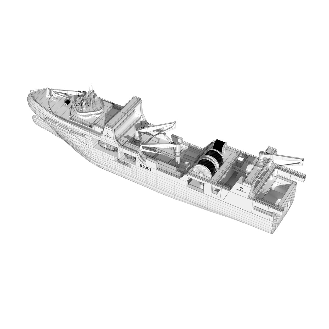 Deep Blue 3D Model – Fishing and Processing Vessel, OBJ, FBX - View 22