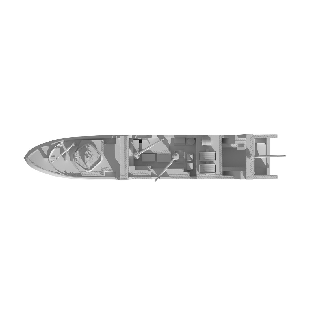 Deep Blue 3D Model – Fishing and Processing Vessel, OBJ, FBX - View 29