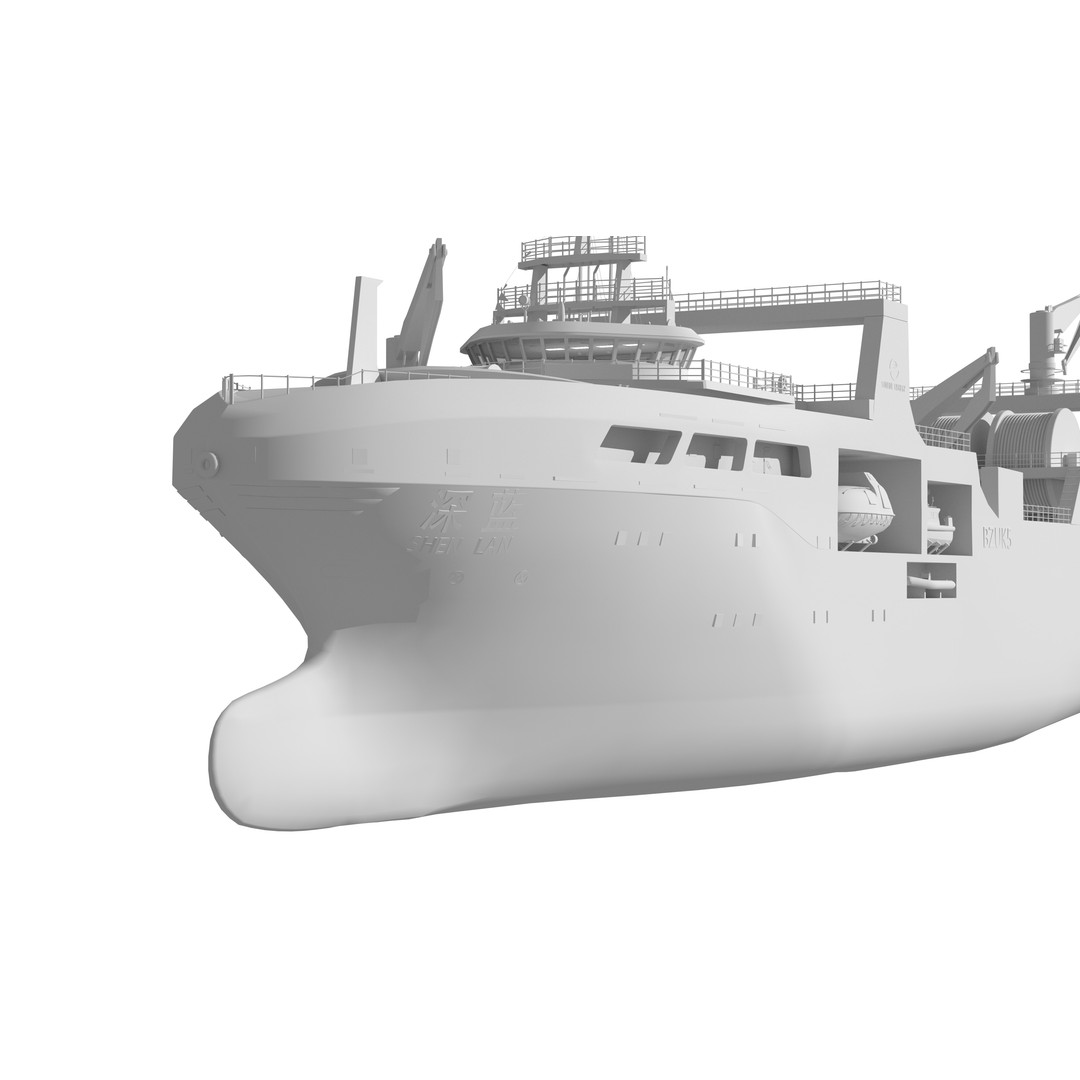 Deep Blue 3D Model – Fishing and Processing Vessel, OBJ, FBX - View 32