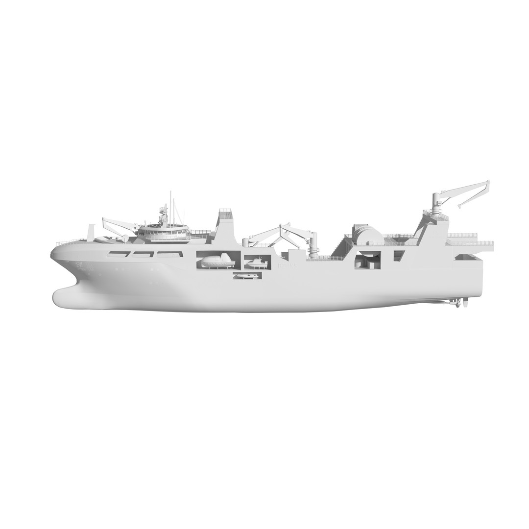 Deep Blue 3D Model – Fishing and Processing Vessel, OBJ, FBX - View 34
