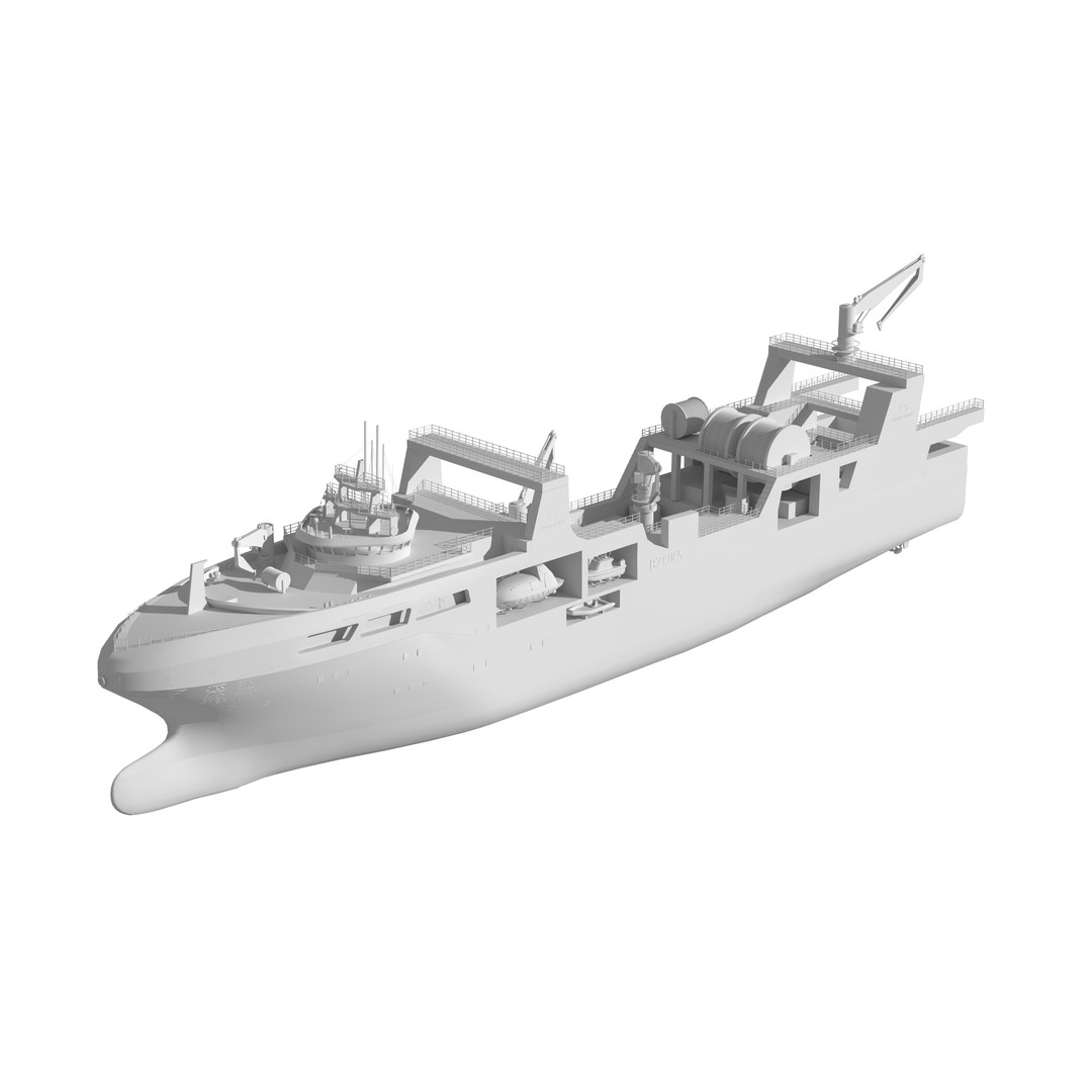Deep Blue 3D Model – Fishing and Processing Vessel, OBJ, FBX - View 37