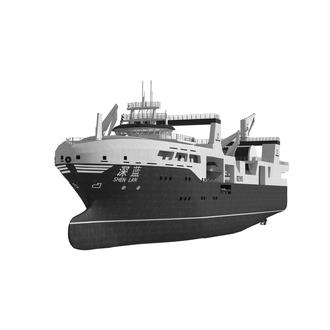 Deep Blue 3D Model – Fishing and Processing Vessel, OBJ, FBX - View 6