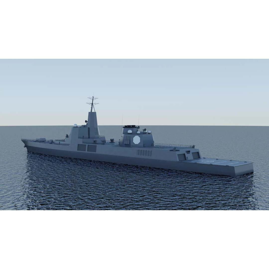 Trump-class Battleship 3D Model – Low Poly Military Vessel, FBX - View 12