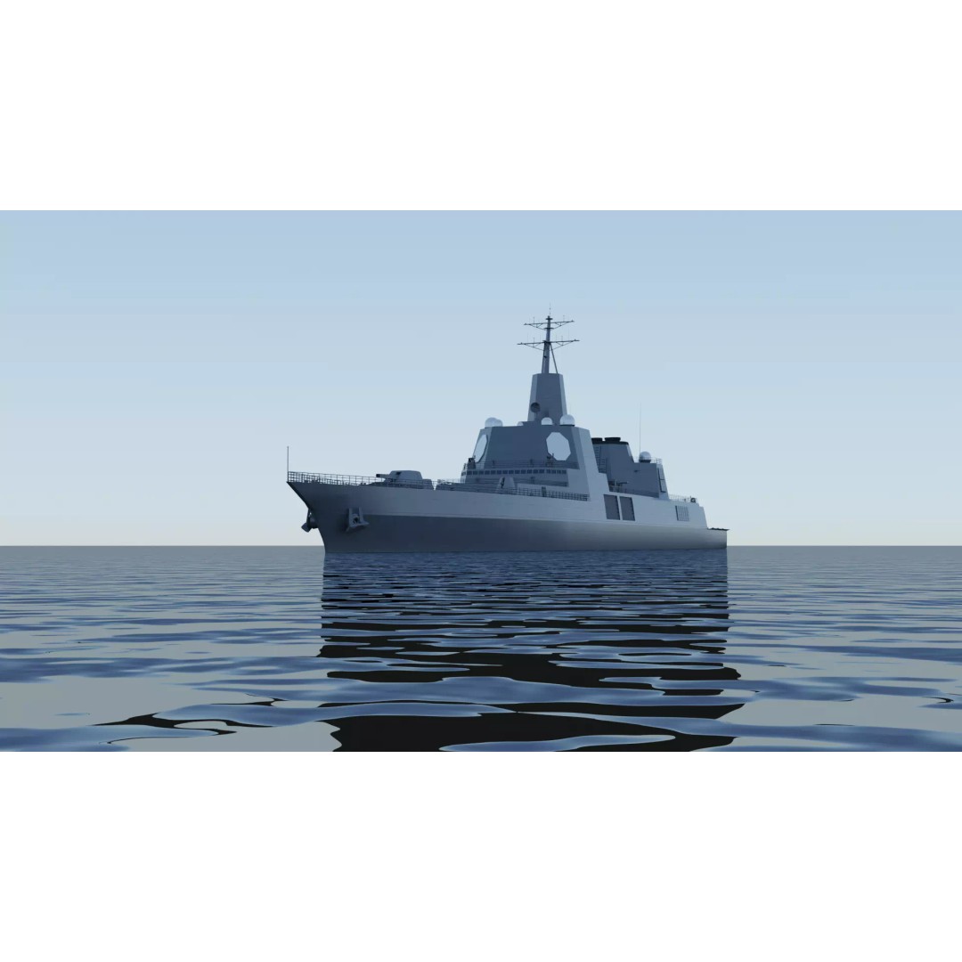 Trump-class Battleship 3D Model – Low Poly Military Vessel, FBX - View 13