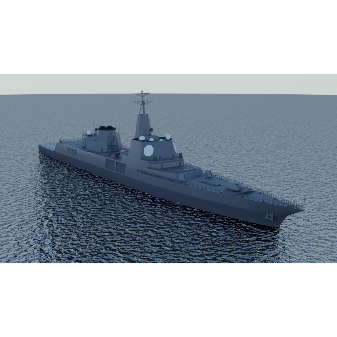 Trump-class Battleship 3D Model – Low Poly Military Vessel, FBX - View 15