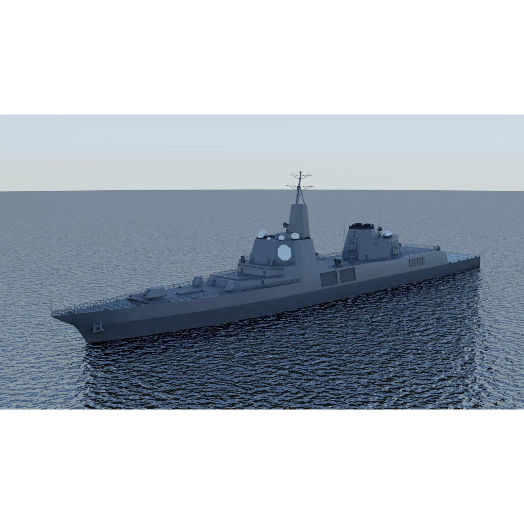 Trump-class Battleship 3D Model – Low Poly Military Vessel, FBX - View 18