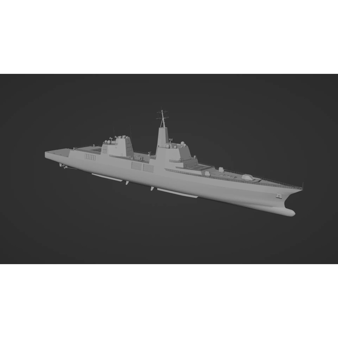 Trump-class Battleship 3D Model – Low Poly Military Vessel, FBX - View 21