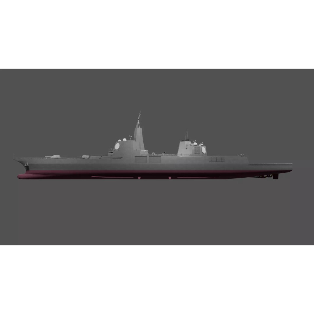 Trump-class Battleship 3D Model – Low Poly Military Vessel, FBX - View 5