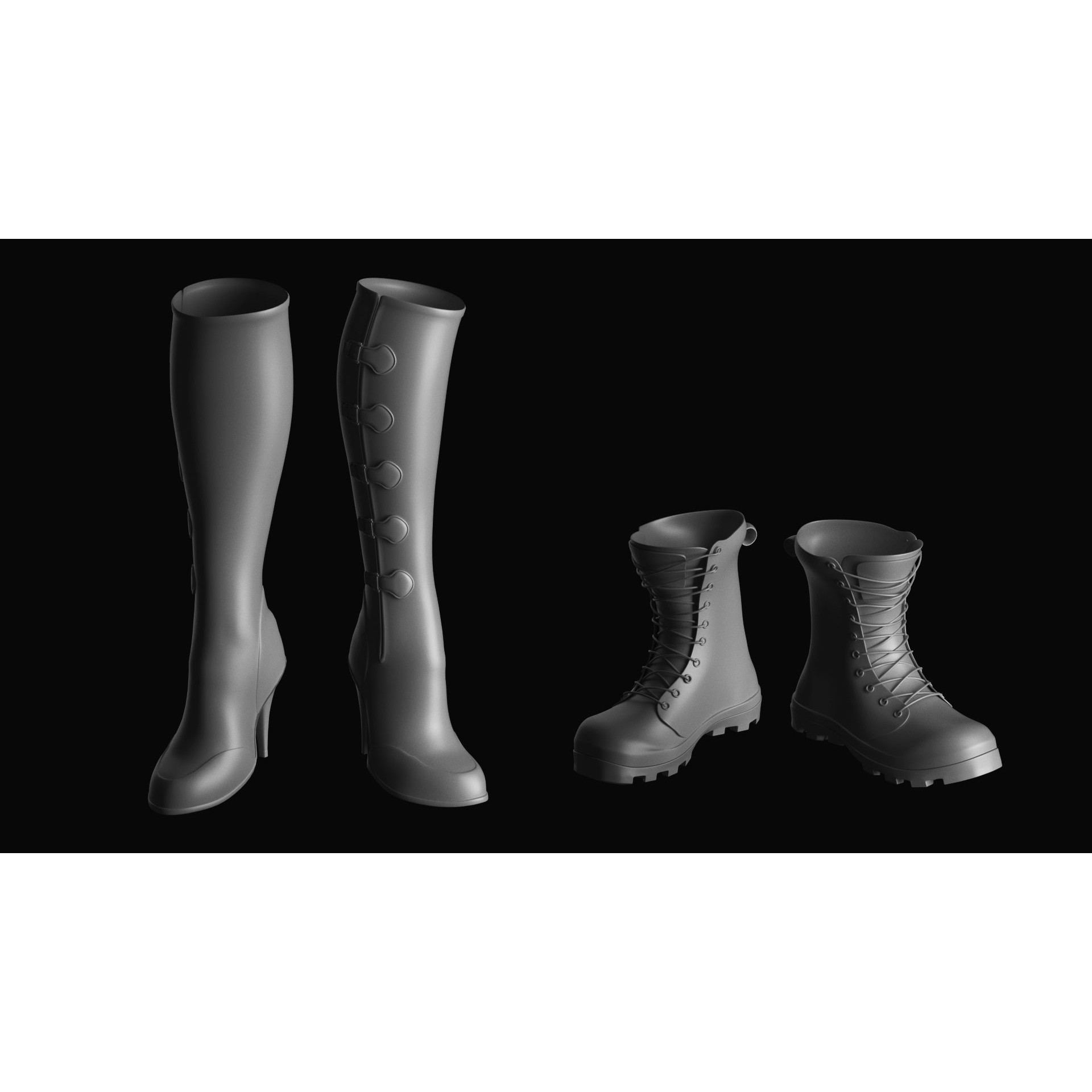 Basemesh Shoes Collection - Game-Ready 3D Model - View 10