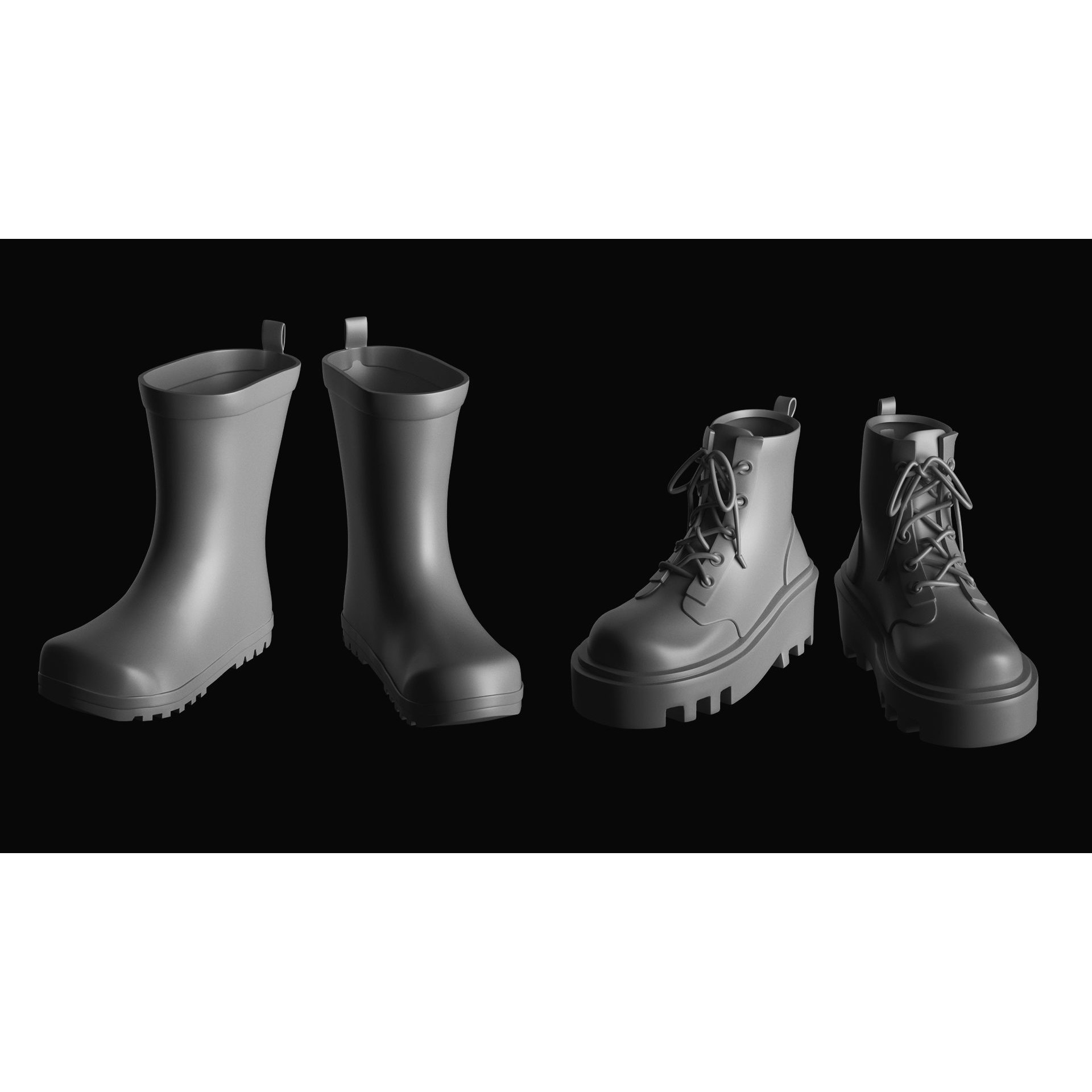 Basemesh Shoes Collection - Game-Ready 3D Model - View 11