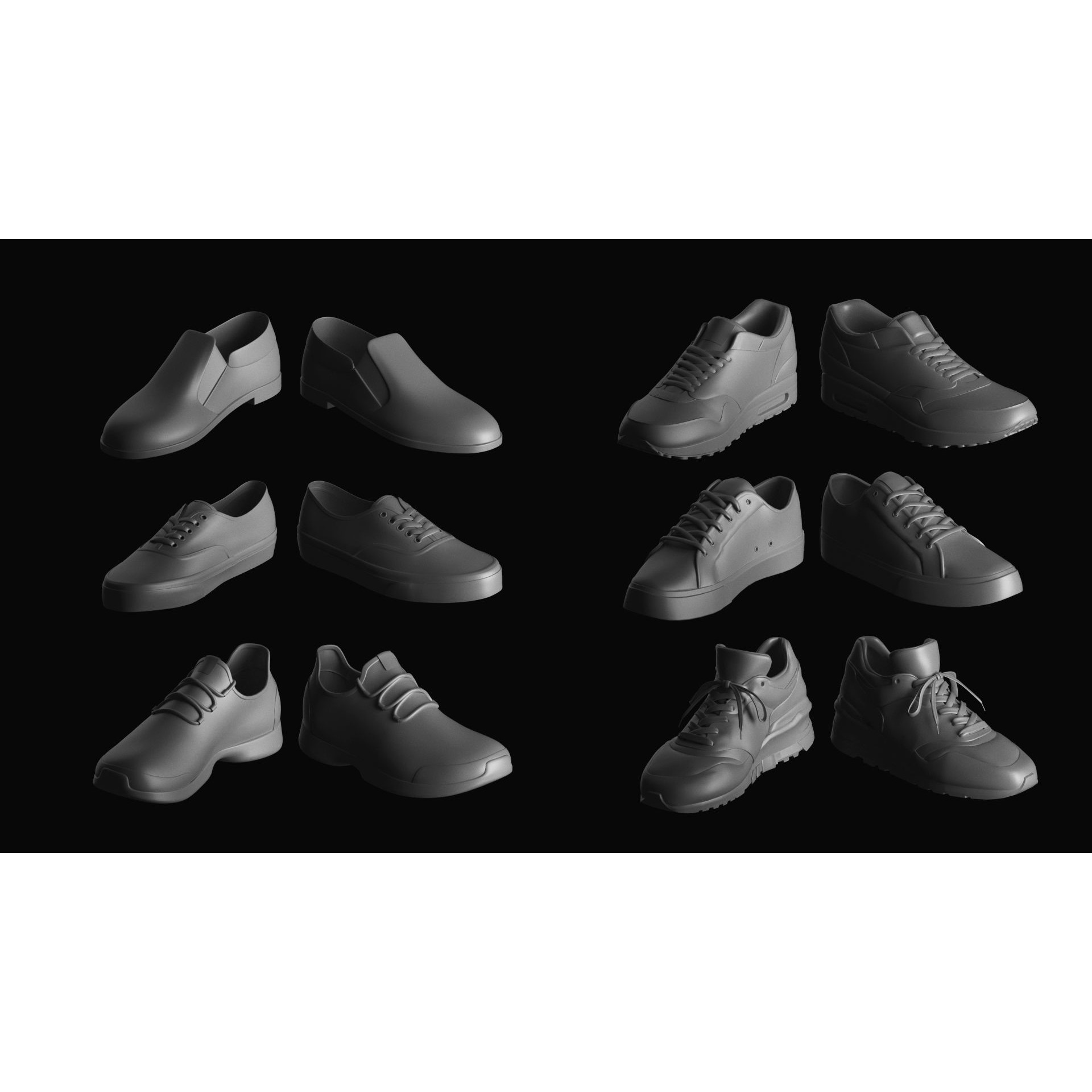 Basemesh Shoes Collection - Game-Ready 3D Model - View 5