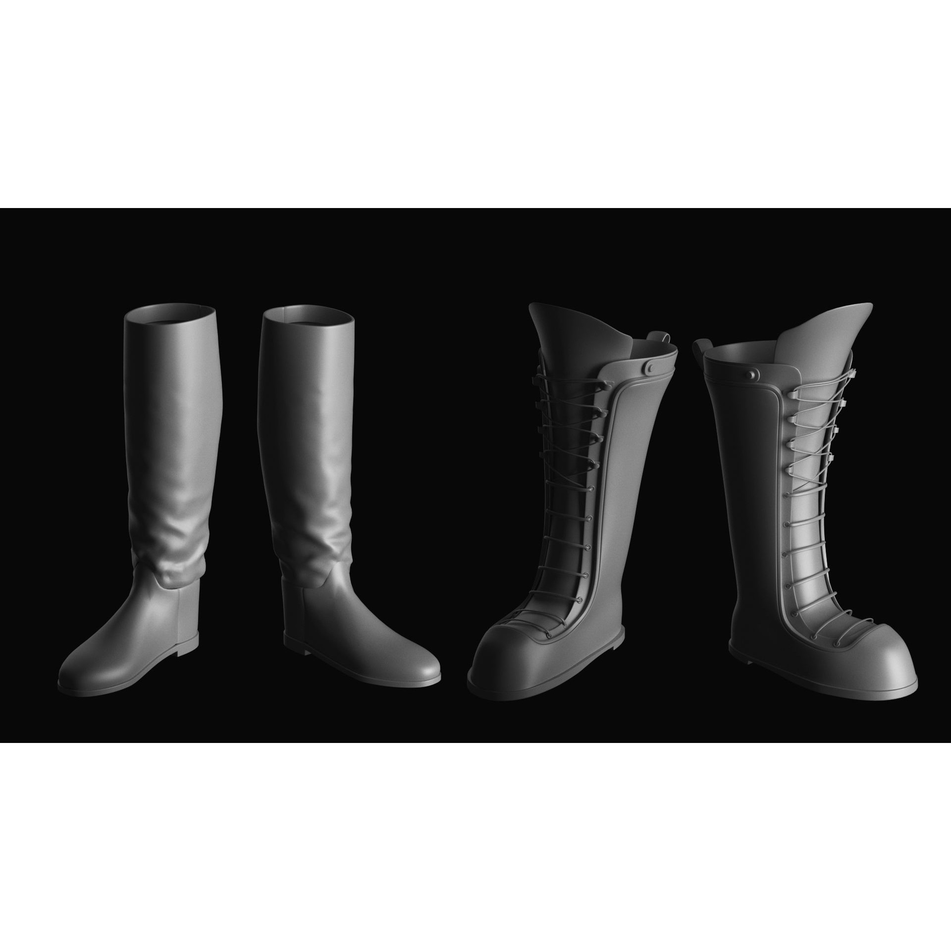 Basemesh Shoes Collection - Game-Ready 3D Model - View 9