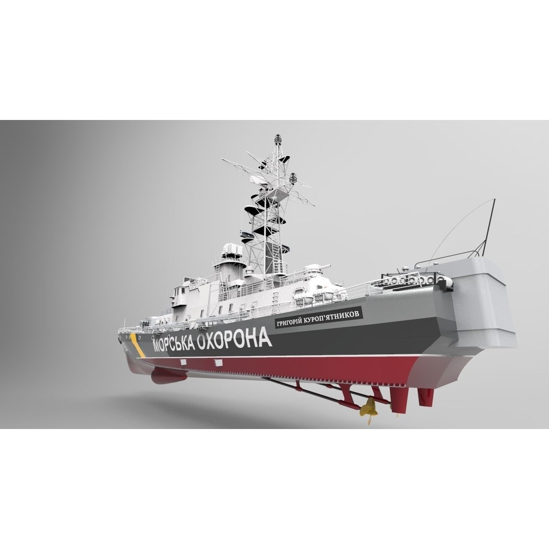 UkS Grigory Kuropiatnikov BG50 3D Model – Military Watercraft, FBX - View 5