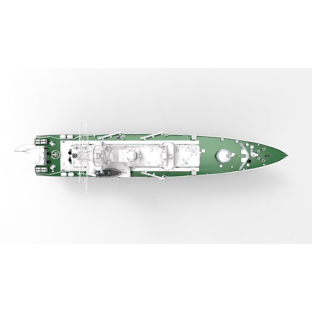 UkS Grigory Kuropiatnikov BG50 3D Model – Military Watercraft, FBX - View 8