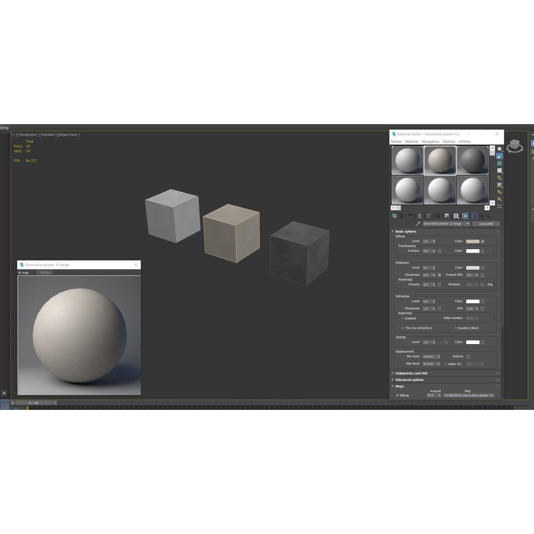 Decorative Plaster 3D Model – High-Quality Textures, FBX & OBJ - View 8