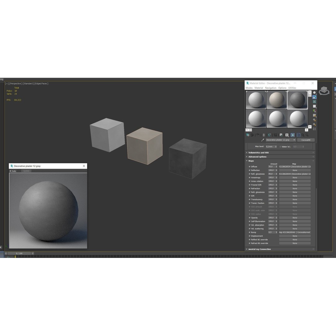 Decorative Plaster 3D Model – High-Quality Textures, FBX & OBJ - View 9