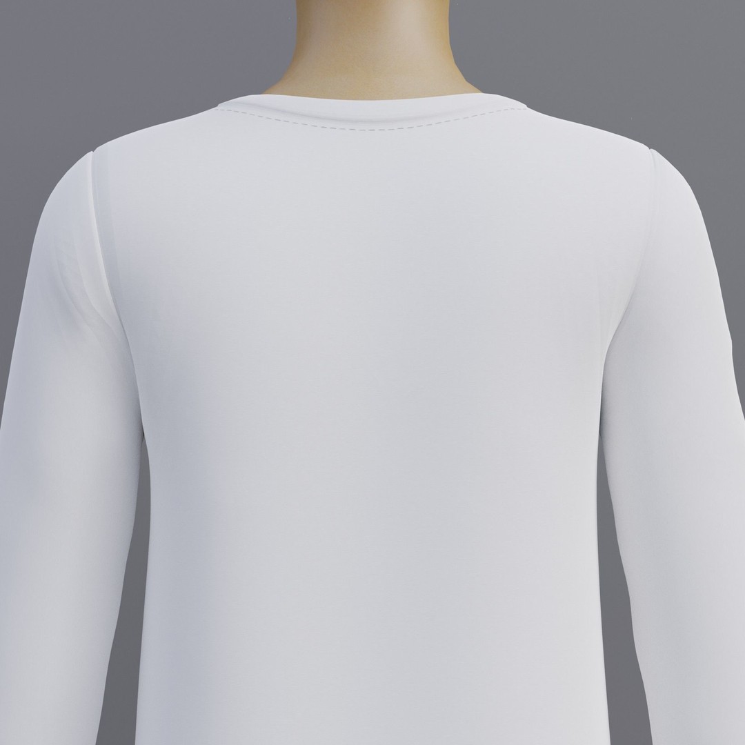 Sheath Dress 3D Model – Low Poly Female Clothing, PBR Textures - View 10