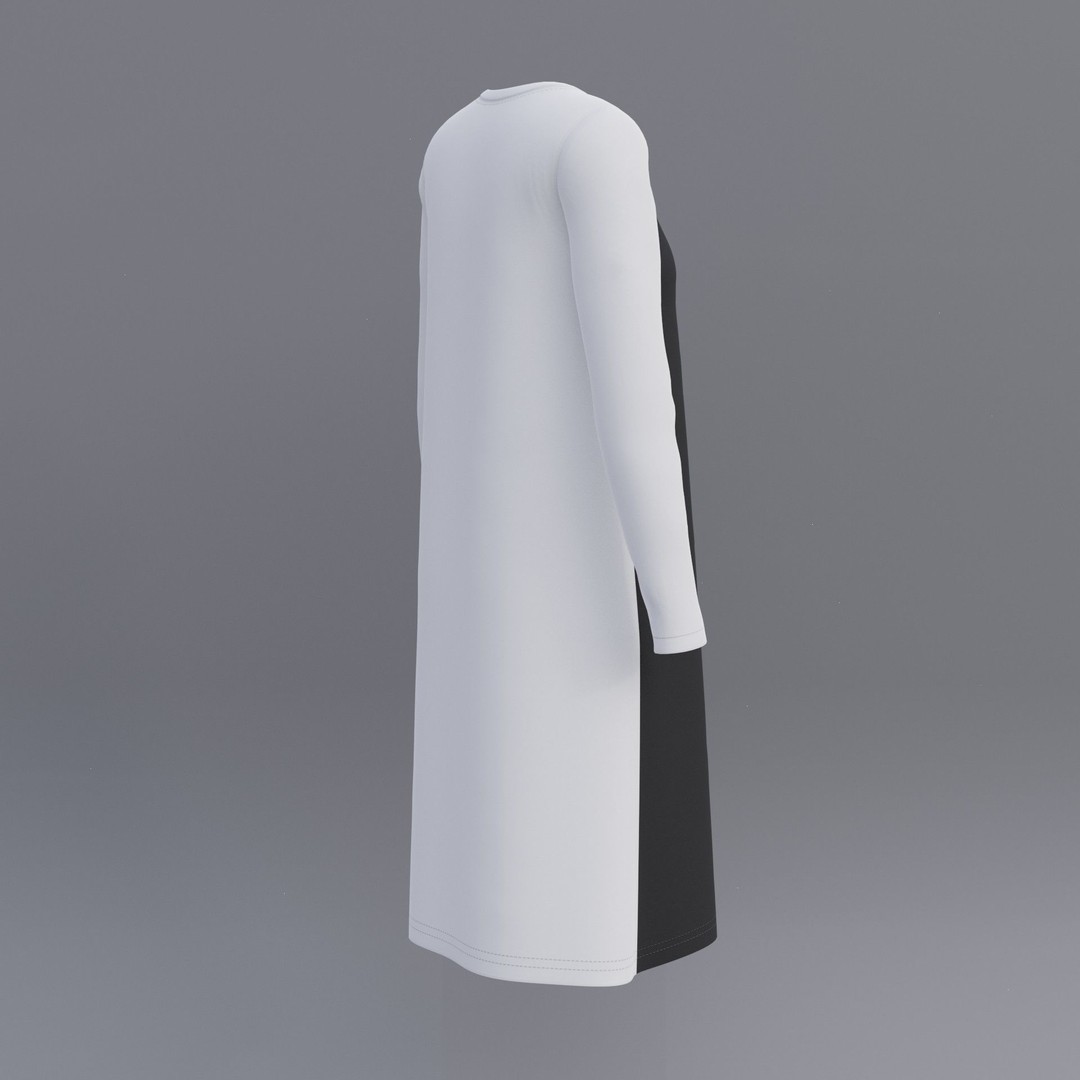 Sheath Dress 3D Model – Low Poly Female Clothing, PBR Textures - View 35