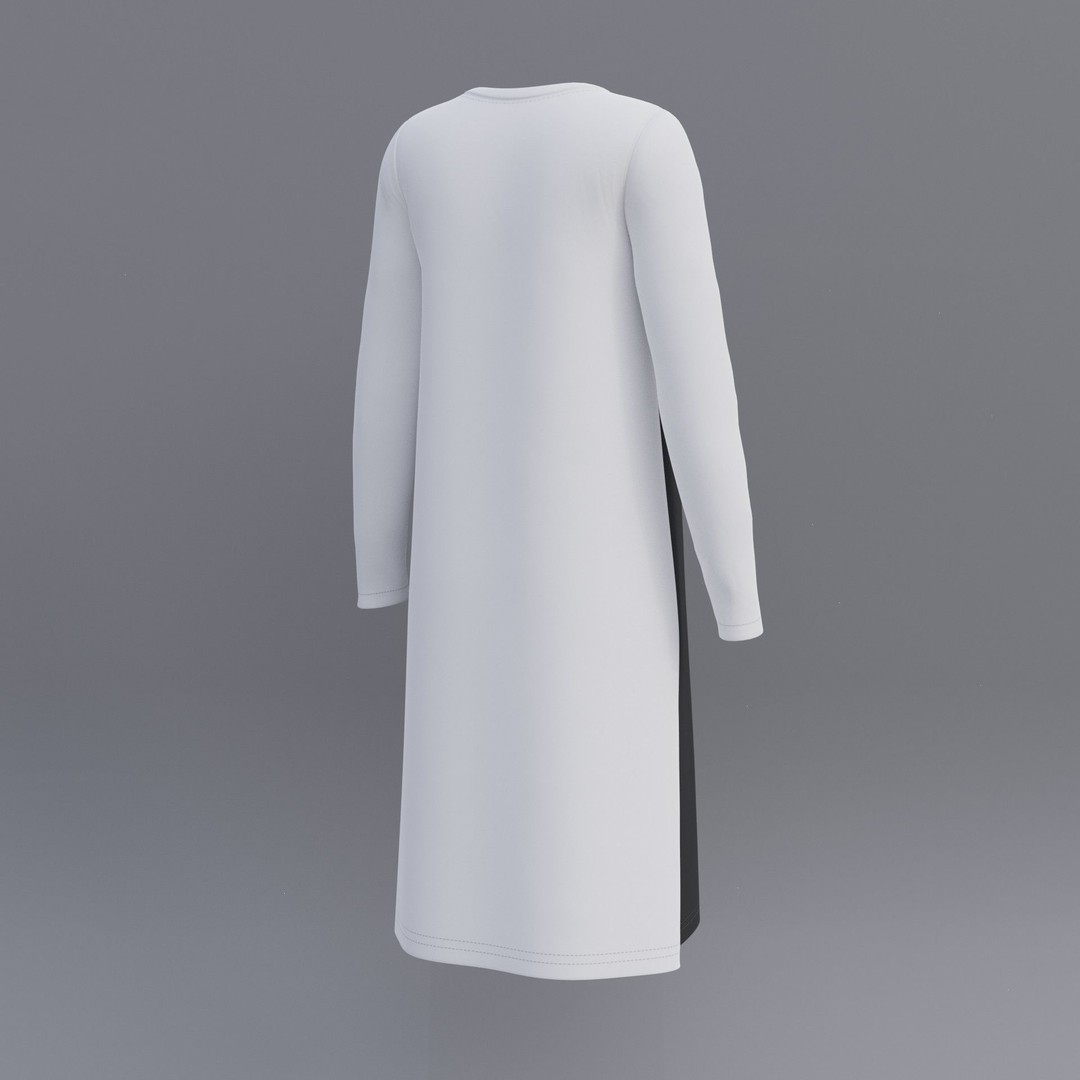 Sheath Dress 3D Model – Low Poly Female Clothing, PBR Textures - View 36