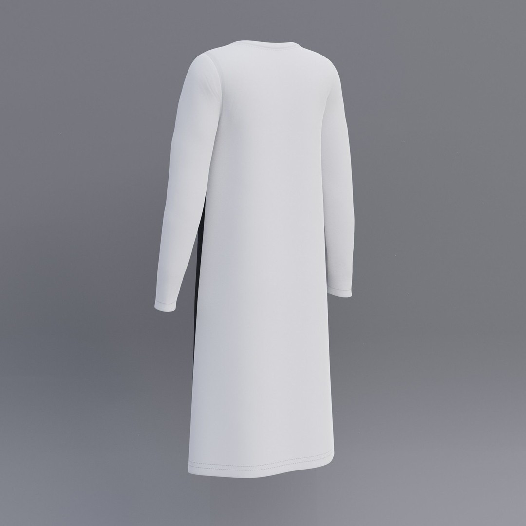 Sheath Dress 3D Model – Low Poly Female Clothing, PBR Textures - View 38