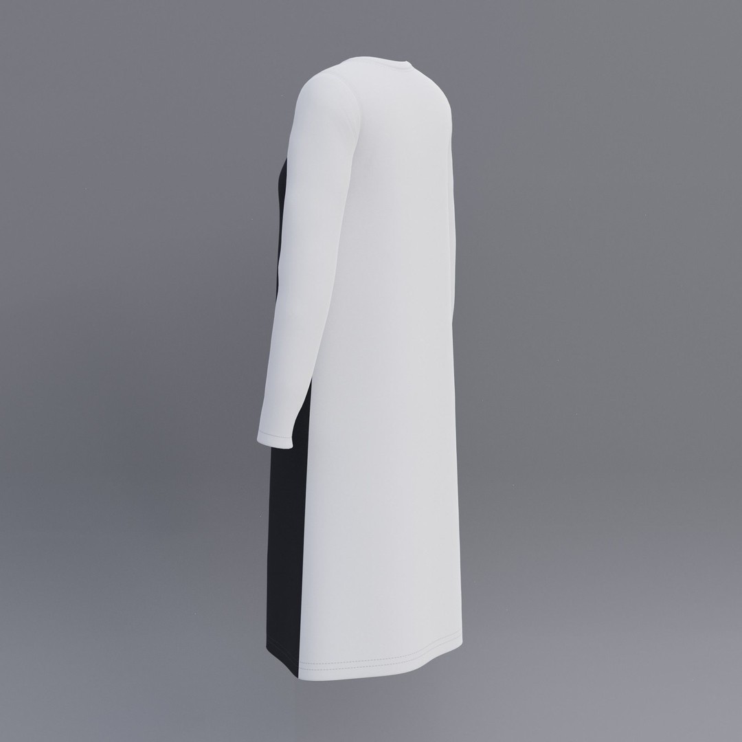Sheath Dress 3D Model – Low Poly Female Clothing, PBR Textures - View 39