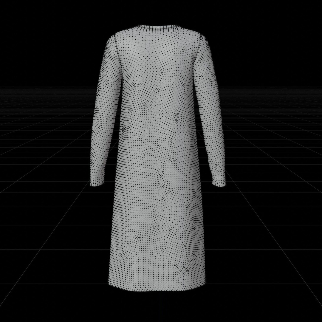Sheath Dress 3D Model – Low Poly Female Clothing, PBR Textures - View 67