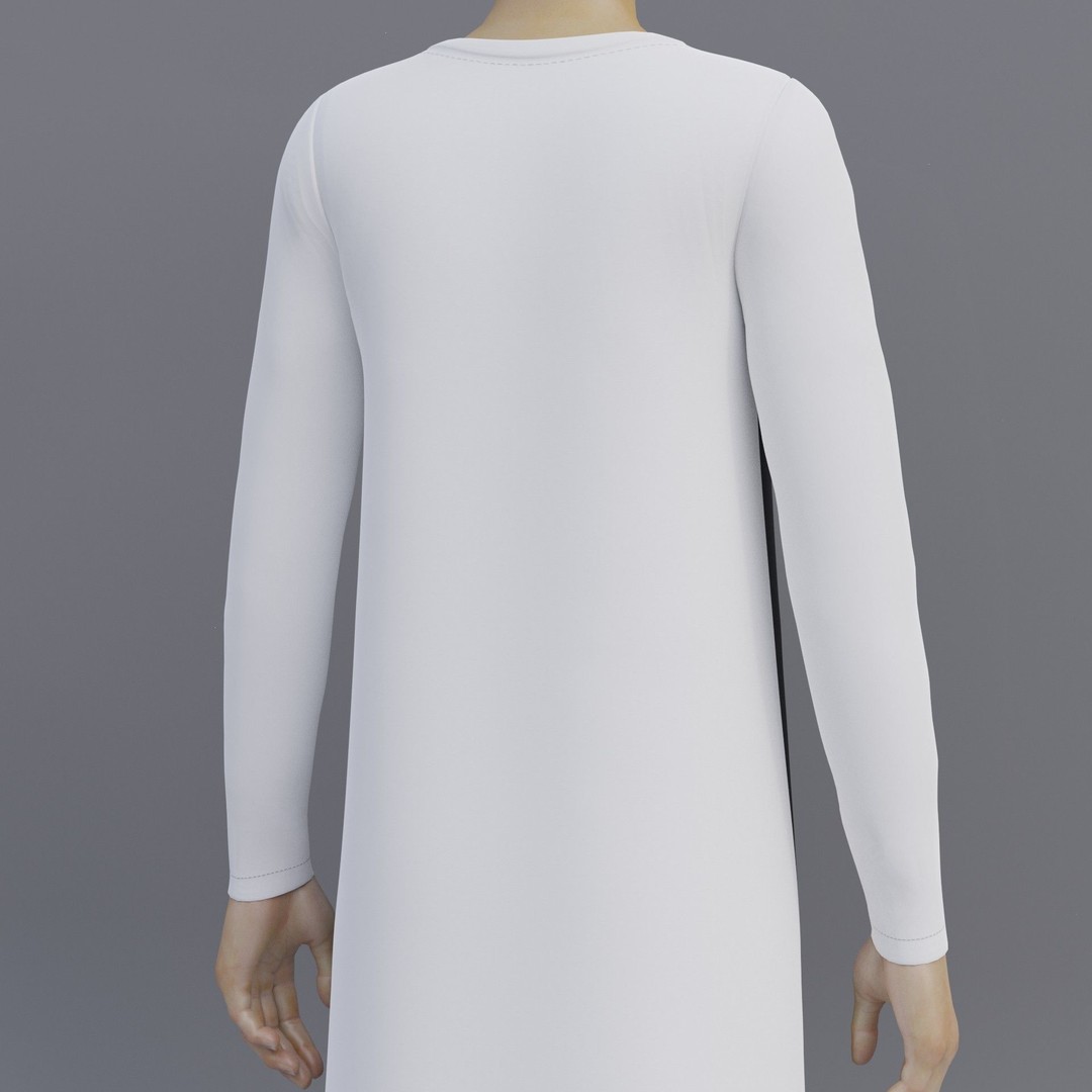 Sheath Dress 3D Model – Low Poly Female Clothing, PBR Textures - View 9