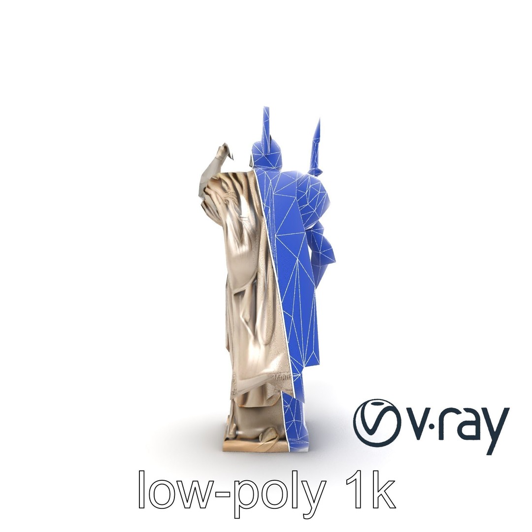 Heroic Roman Warrior Statue 3D Model – Low Poly PBR Game Asset, FBX - View 24