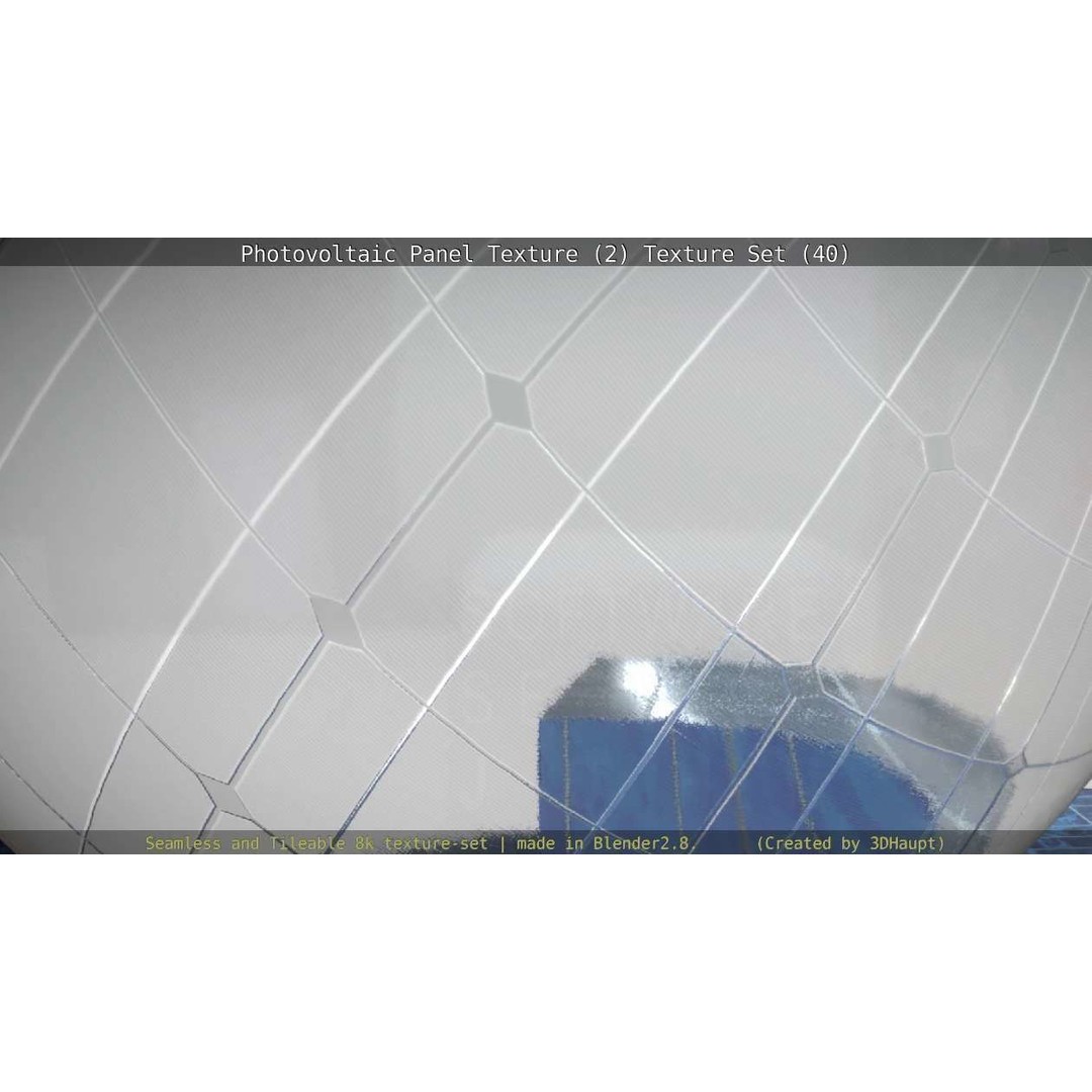 Photovoltaic Panel Texture 3D Model – Seamless 8K PBR Textures, FBX, OBJ - View 116