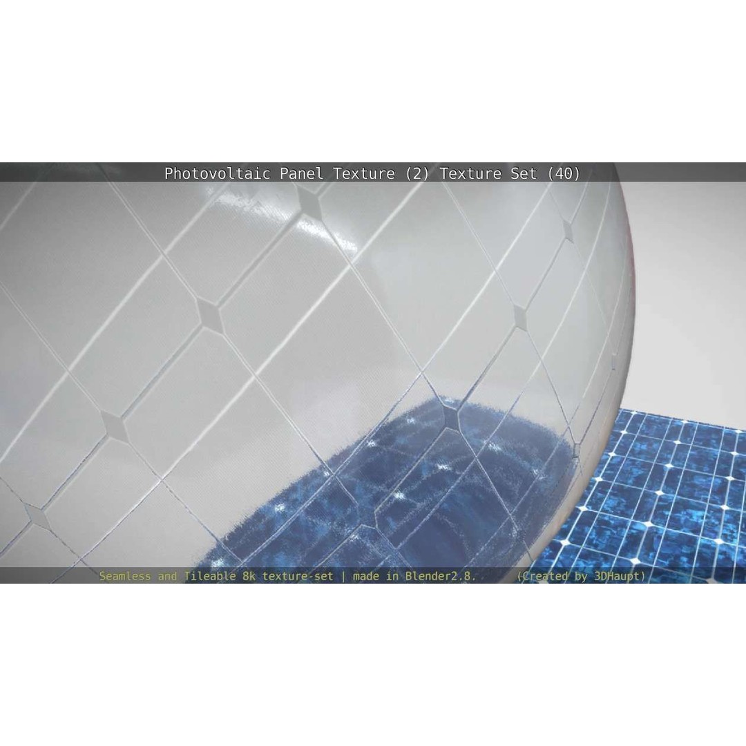 Photovoltaic Panel Texture 3D Model – Seamless 8K PBR Textures, FBX, OBJ - View 120