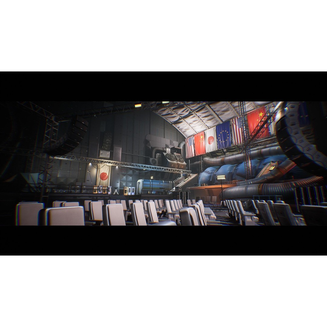 Spaceport 3D Model – Low Poly Sci-Fi Environment Kit, Game Ready - View 5