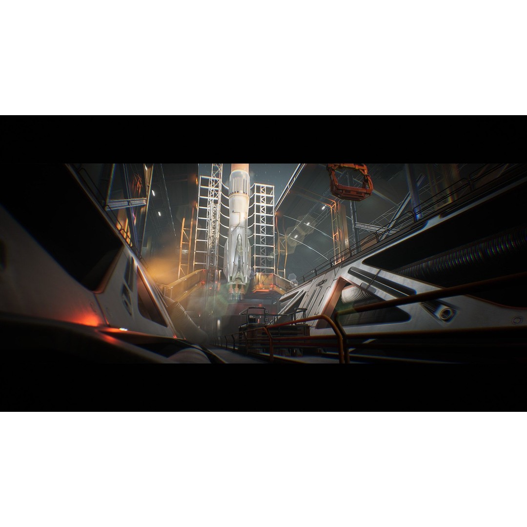 Spaceport 3D Model – Low Poly Sci-Fi Environment Kit, Game Ready - View 8