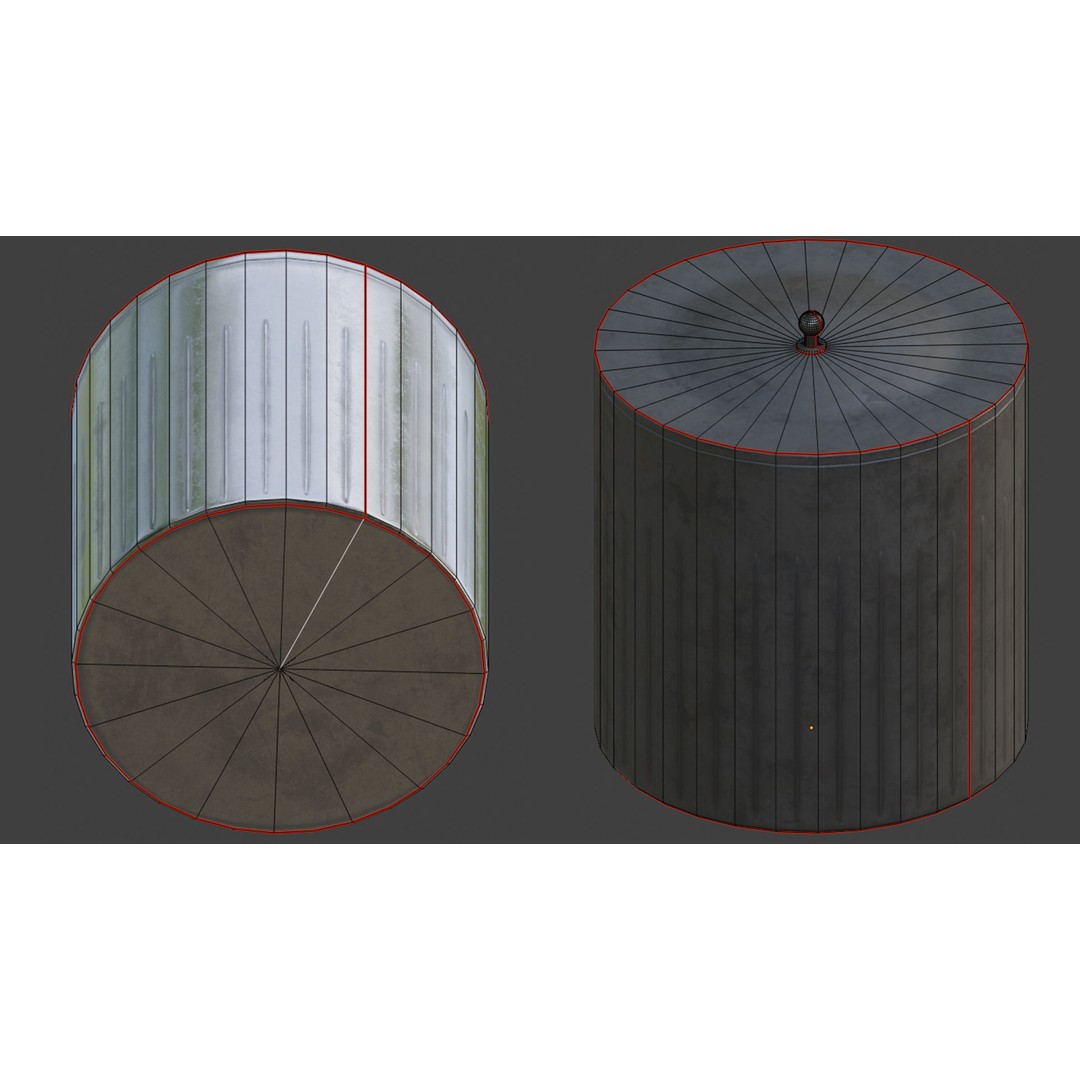 Trash Can 3D Model – Low Poly PBR Textures, FBX, OBJ, Blender - View 11