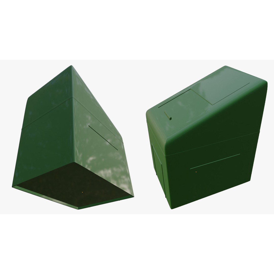 Trash Can 3D Model – Low Poly PBR Textures, FBX, OBJ, Blender - View 21