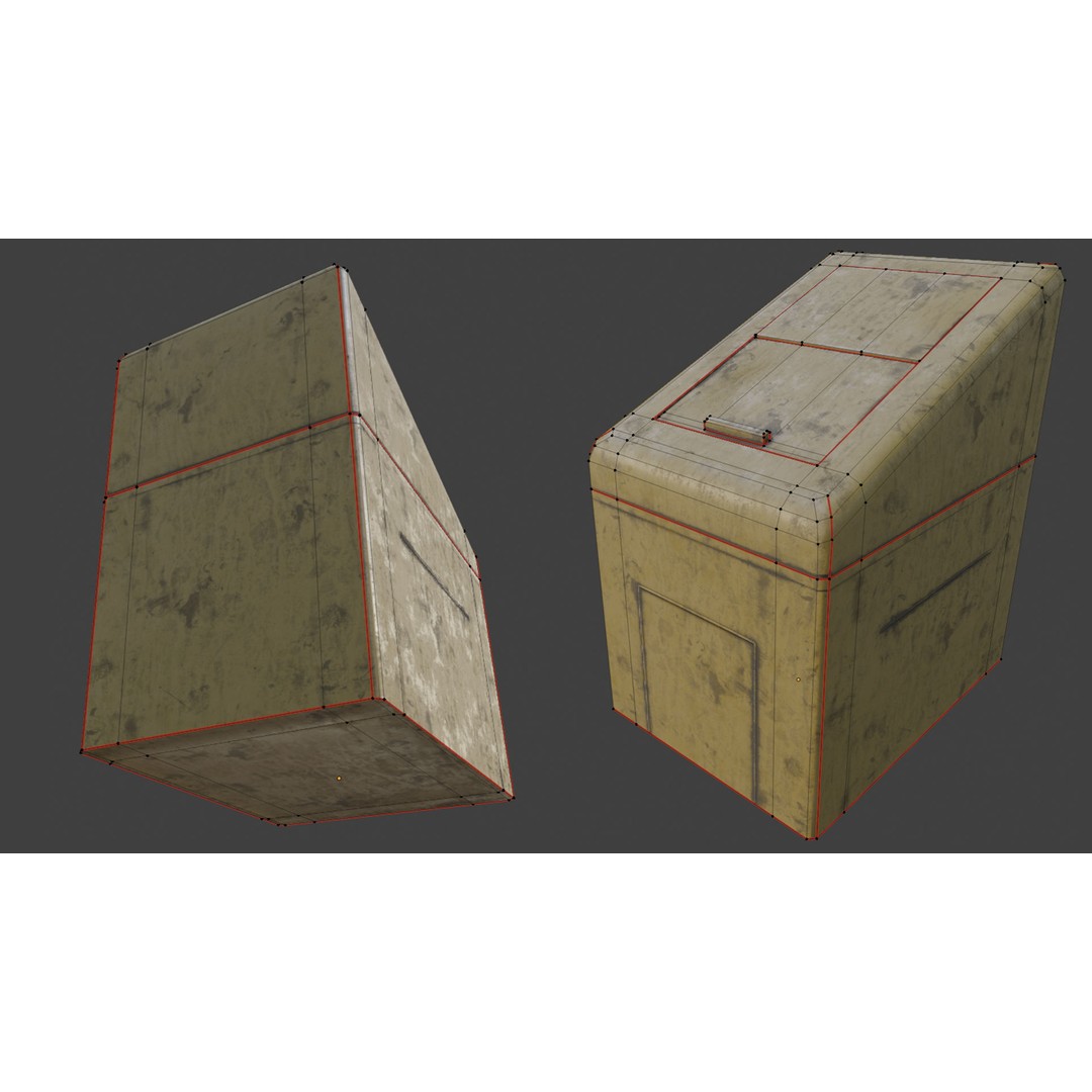 Trash Can 3D Model – Low Poly PBR Textures, FBX, OBJ, Blender - View 24