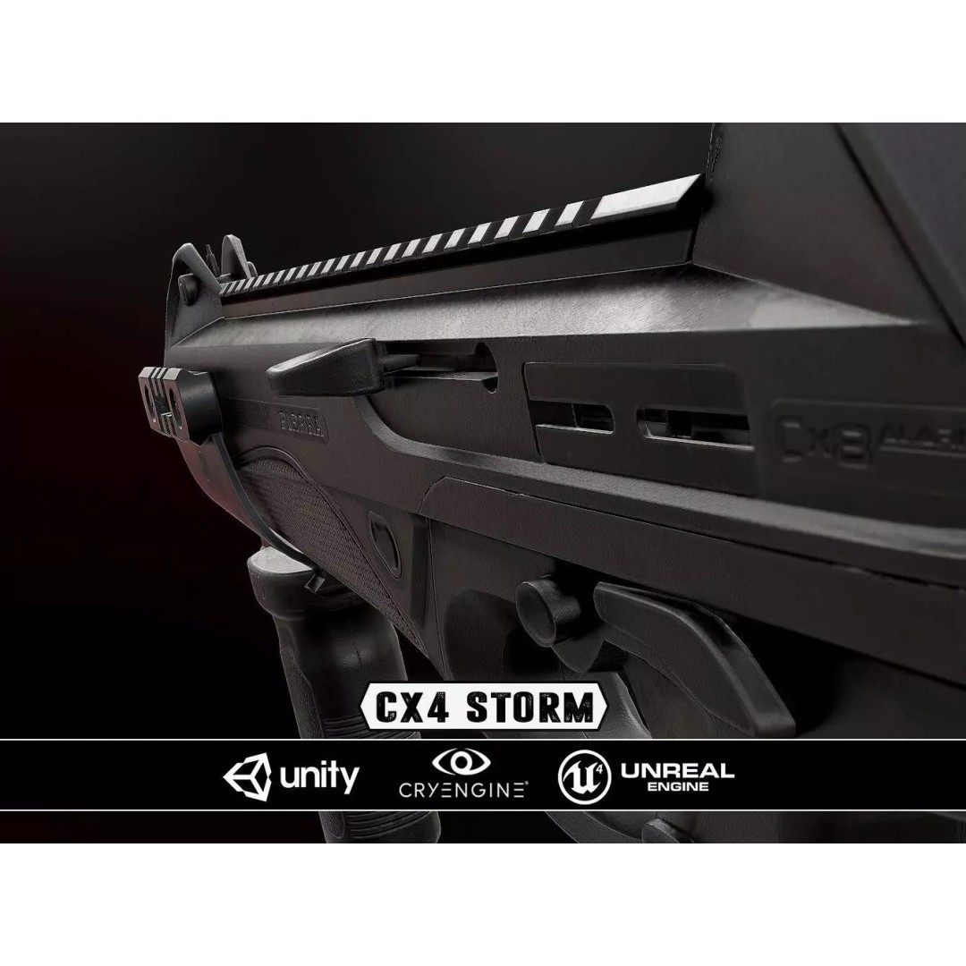 CX4 Storm 3D Model – Low Poly Game Ready Weapon, FBX - View 2
