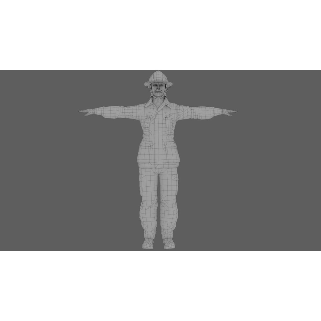 Rigged Fire Fighter 3D Model – High Poly Game Character, FBX, Blender - View 25