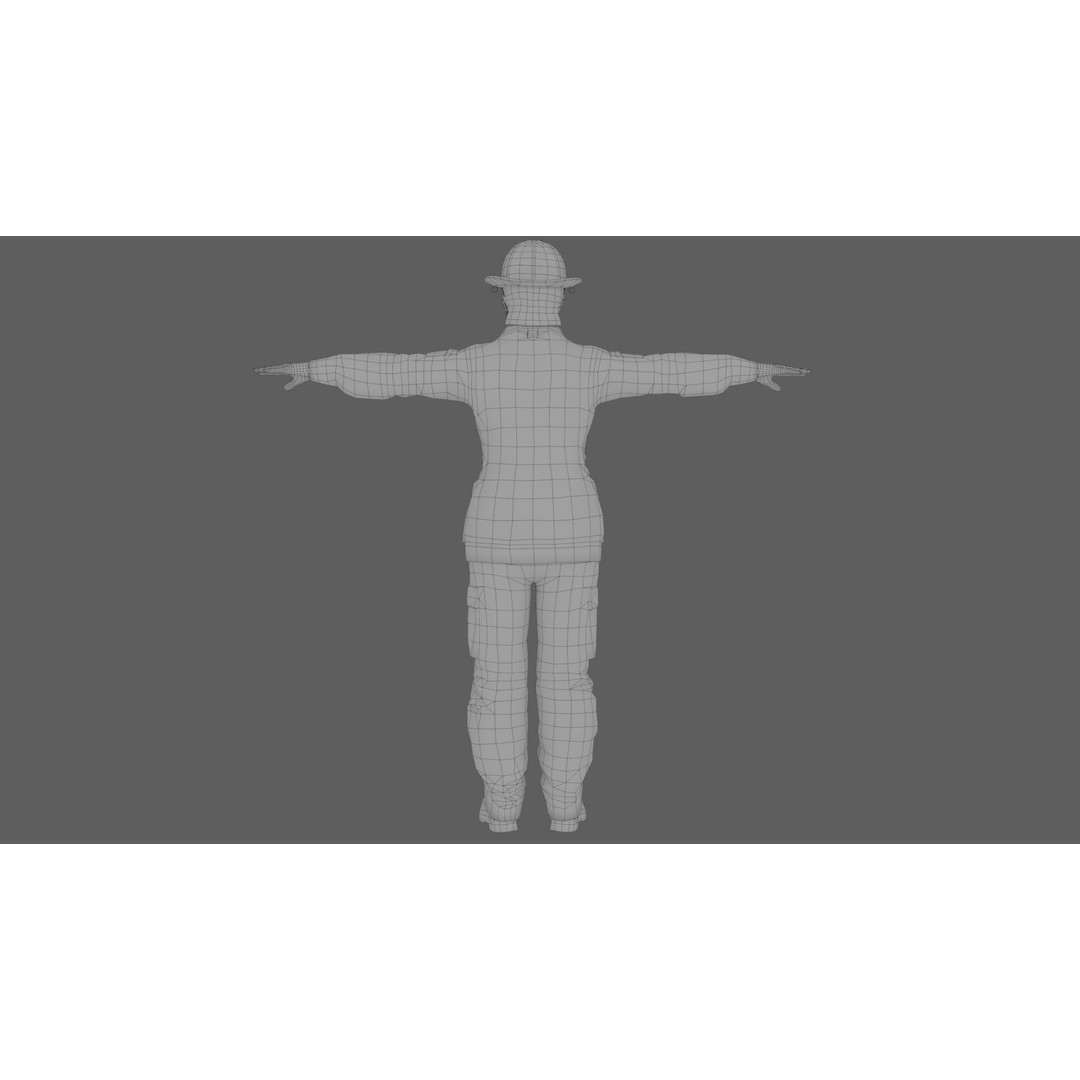 Rigged Fire Fighter 3D Model – High Poly Game Character, FBX, Blender - View 26